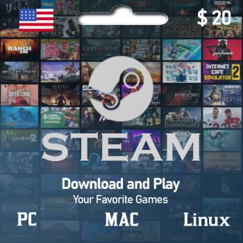 Steam Wallet Code - US $20