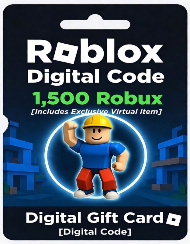 Roblox Digital Gift Card - 1,500 Robux [Includes Exclusive Virtual Item] [Digital Code]