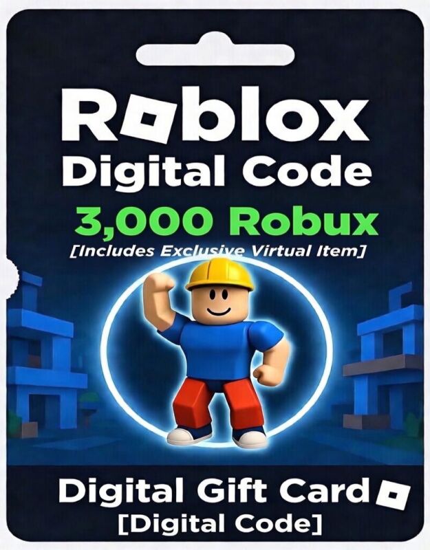 Roblox Digital Gift Card - 3,000 Robux [Includes Exclusive Virtual Item] [Digital Code]