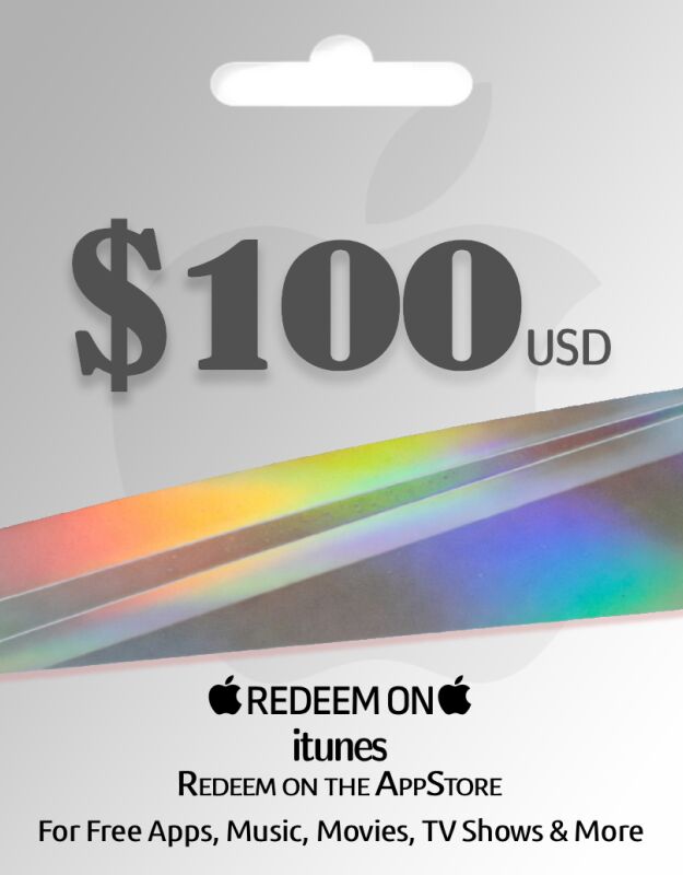 Apple iTunes Gift Cards - USD $100