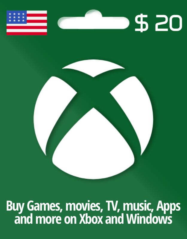 Xbox Gift Card Code - US $20